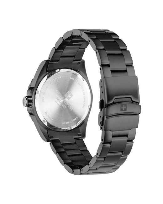 Swiss Alpine Military Black Watches for men