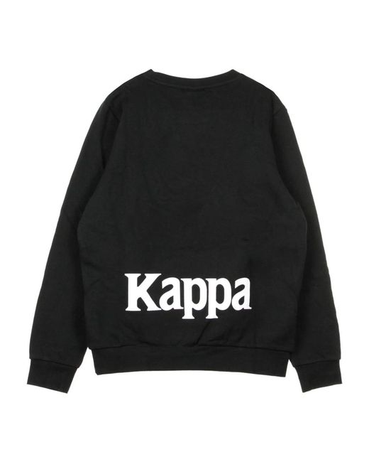 Kappa Hoodies & Sweatvesten ,Zwart ,Katoen Crewneck Sweatshirt in het Black voor heren