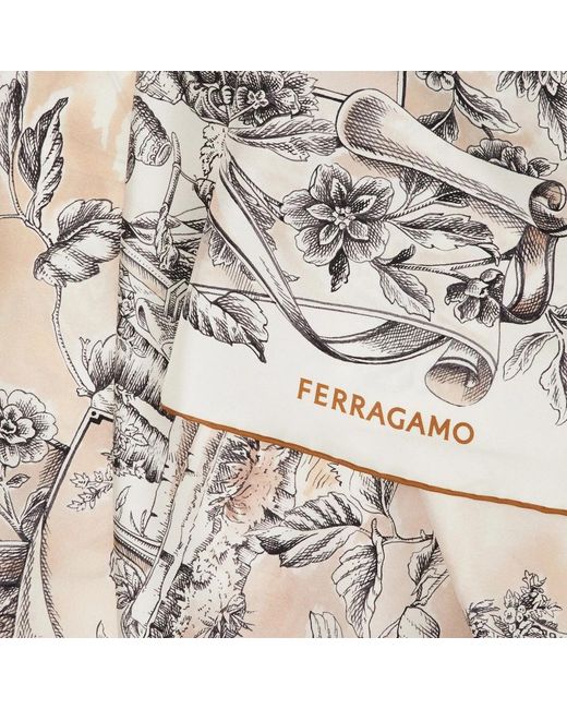 Ferragamo Metallic Silk Scarves