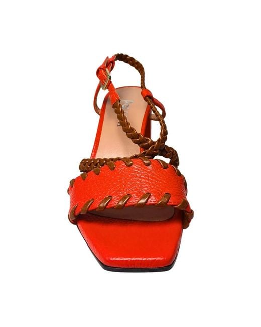 Pollini Red High Heel Sandals
