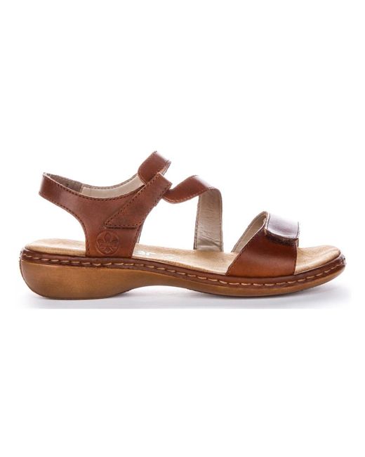 Rieker Brown Flat Sandals
