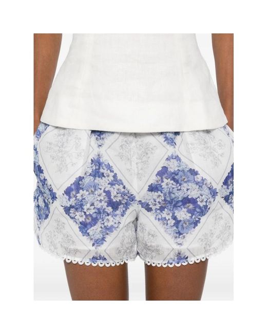 Twinset Blue Short Shorts