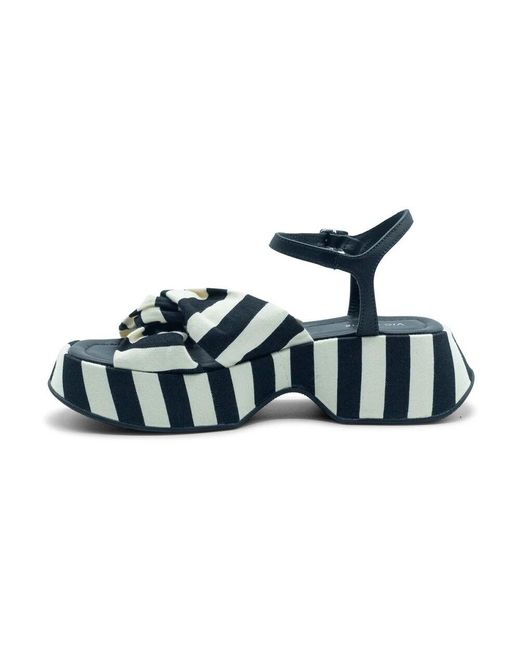 Vic Matié Blue Schwarz/Weißer Mini Marine Yoko Sandale