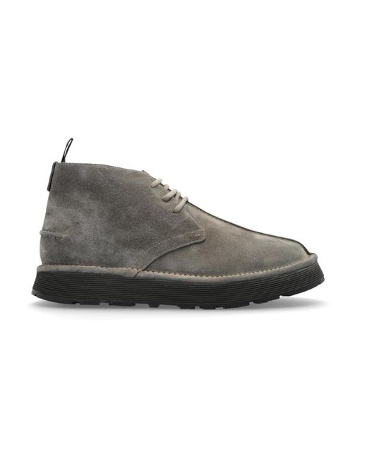 Giorgio Armani Gray Lace-Up Boots for men