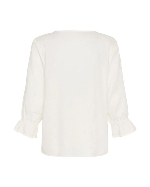 Cream Blouses in het White
