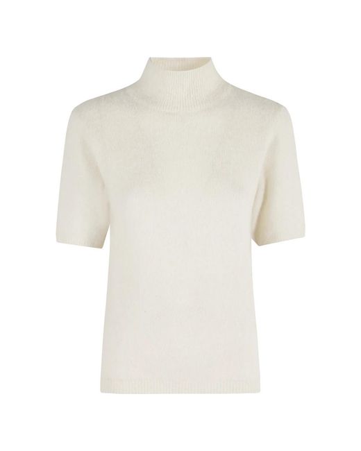 A.P.C. Truien & Vesten ,Wit ,Blauwe Hoge Hals Korte Mouw Trui in het White