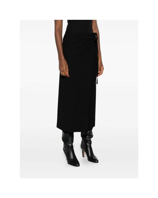 DUNST Black Midi Skirts
