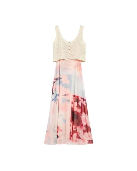 Desigual Pink Maxi Dresses