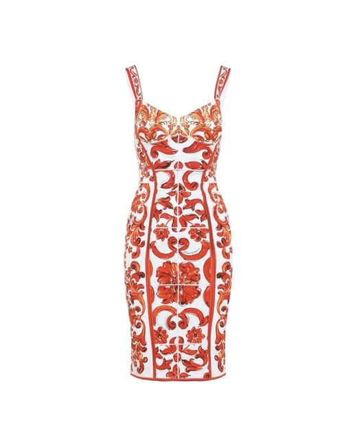 Dolce & Gabbana Red Midi Dresses