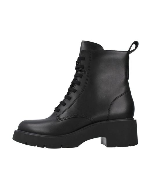 Camper Black Lace-Up Boots
