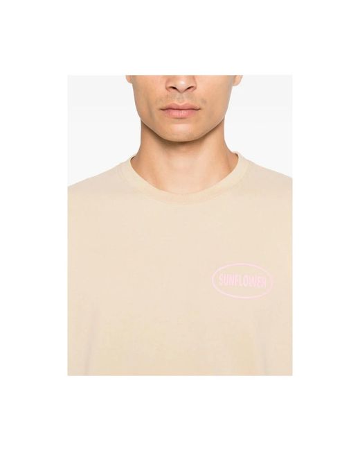 sunflower Tops Bloemen T-Shirt Easy Hours in het Natural voor heren