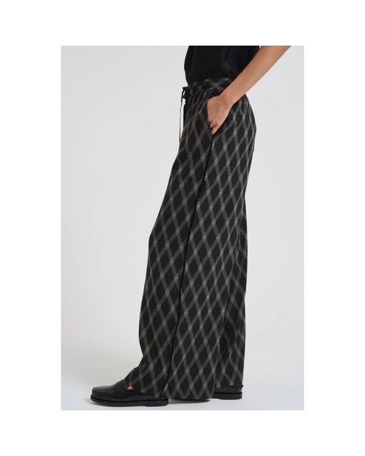 Pierre Louis Mascia Black Wide Trousers