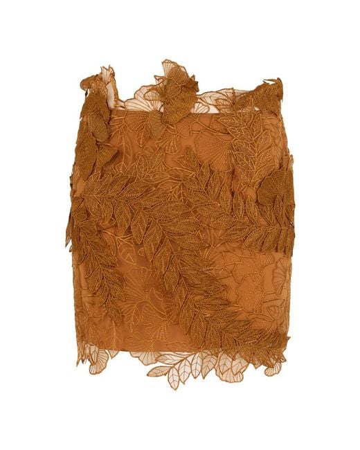 Alberta Ferretti Brown Short Skirts