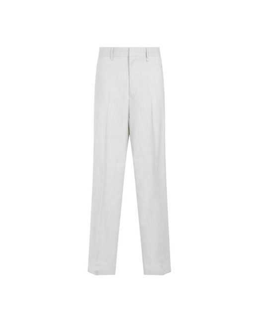 Givenchy Gray Straight Trousers for men