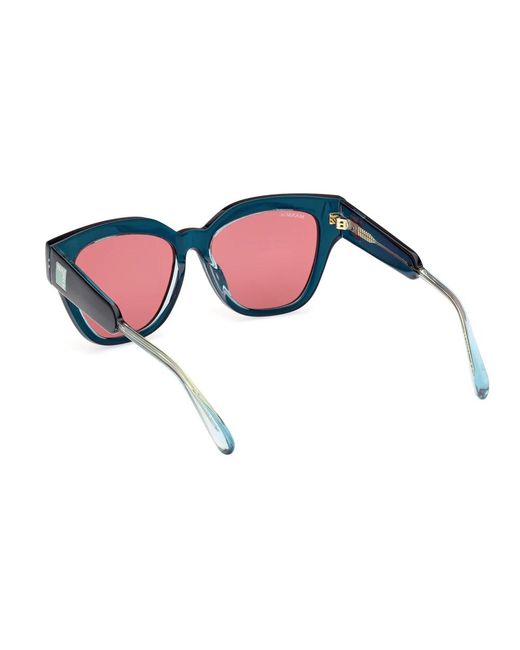 MAX&Co. Blue Türkise quadratische sonnenbrille