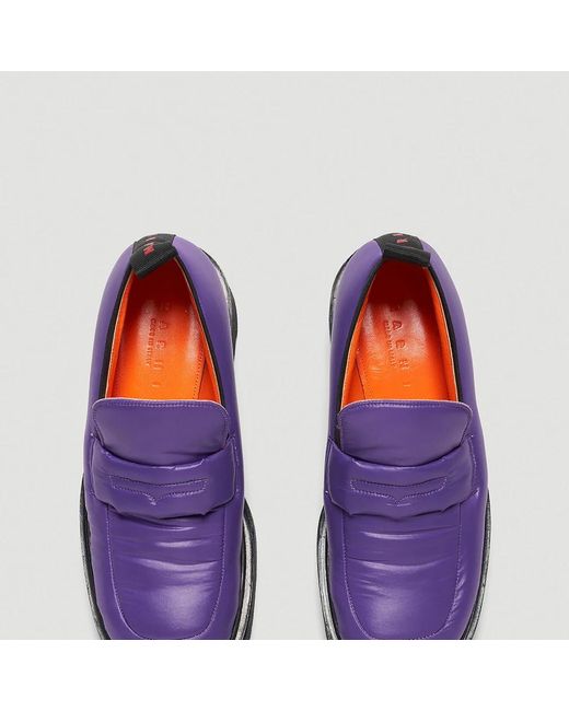 Marni Purple Weiche nylon loafers