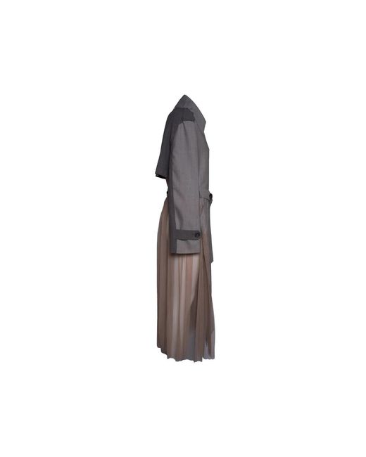 Erika Cavallini Semi Couture Gray Trench Coats