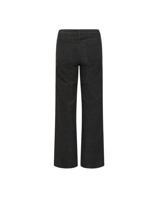 Kaffe Jeans ,Zwart ,Zwart Oester Straight-Leg Broek in het Black