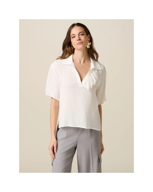 Blouses Oltre de color White