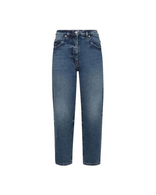 MSGM Jeans ,Blauw ,Katoen Straight Leg Jeans in het Blue