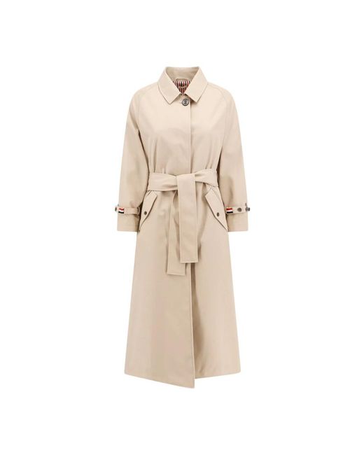 Thom Browne Natural Belted Coats