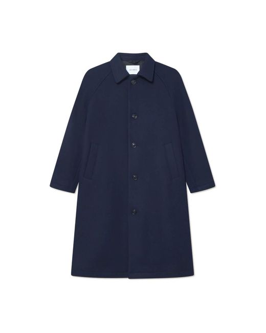 Les Deux Blue Single-Breasted Coats for men