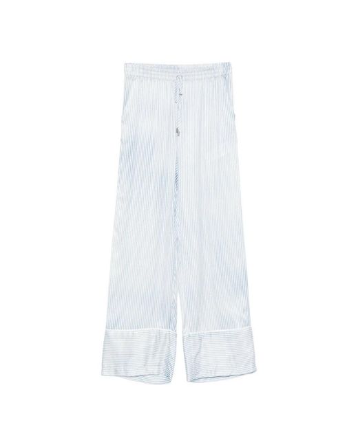 Ermanno Scervino White Wide Trousers