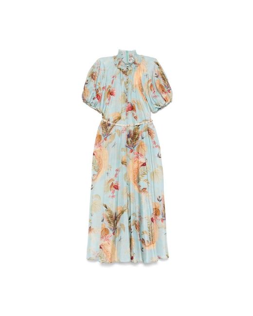 Zimmermann Kleedjes ,Blauw ,Heldere Blauwe Zomerjurk in het Blue