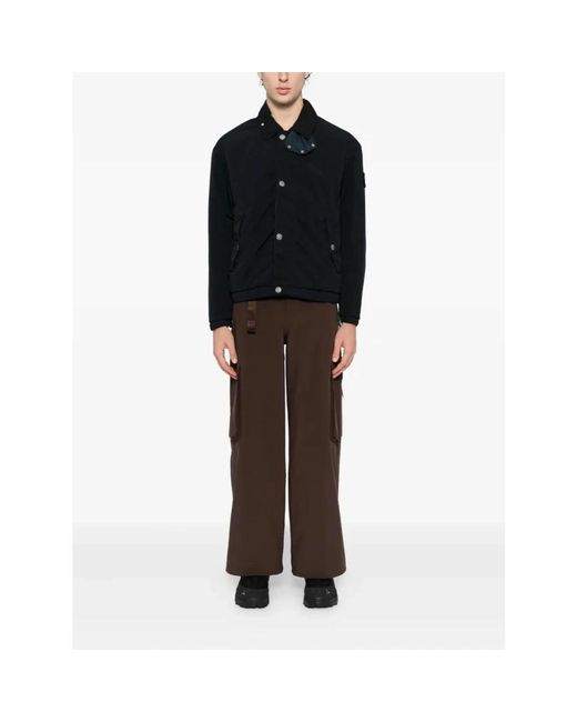 Stone Island Logo-Patch Jacket in het Black voor heren