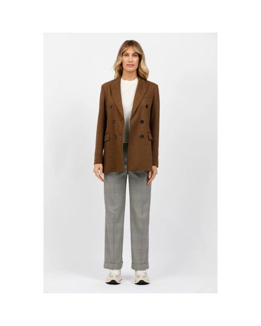 Giacca doppiopetto in jersey di Circolo 1901 in Brown