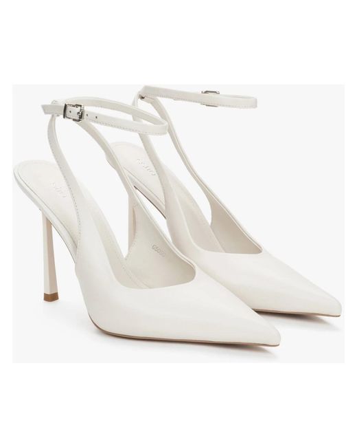 ESTRO White Slingback Pumps