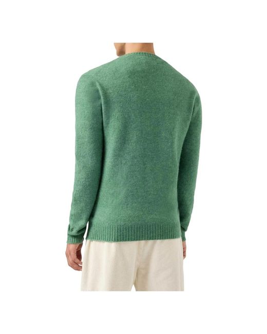 Mc2 Saint Barth Green Round-Neck Knitwear for men
