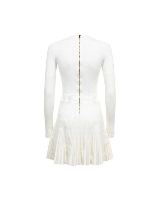 Balmain White Short Dresses