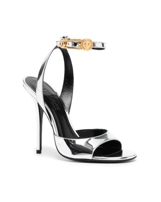Versace White High Heel Sandals