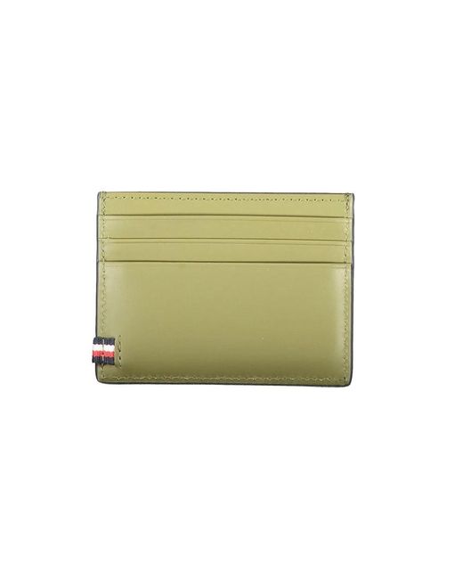 Tommy Hilfiger Schwarzes lederportemonnaie mit kartenhalter in Gray für Herren