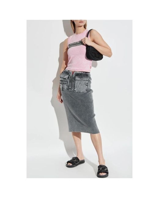 Sleeveless Tops DIESEL en coloris Pink
