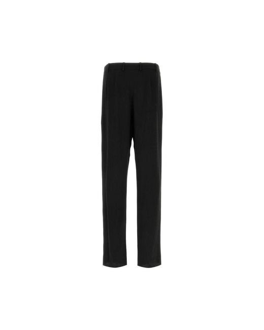 Saint Laurent Black Straight Trousers for men