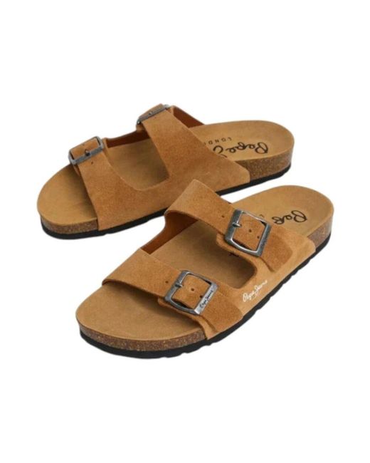 Sliders Pepe Jeans de color Brown