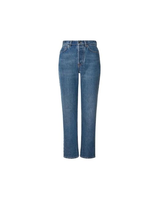 Alberta Ferretti Blue Cropped Jeans