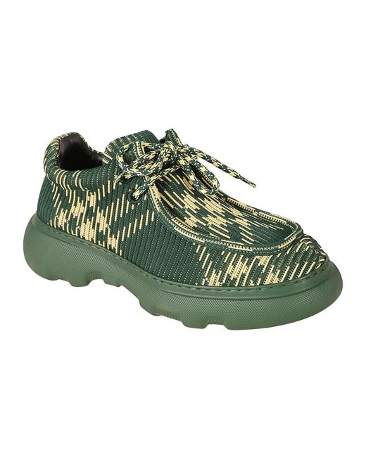 Burberry Green Laced Shoes for men