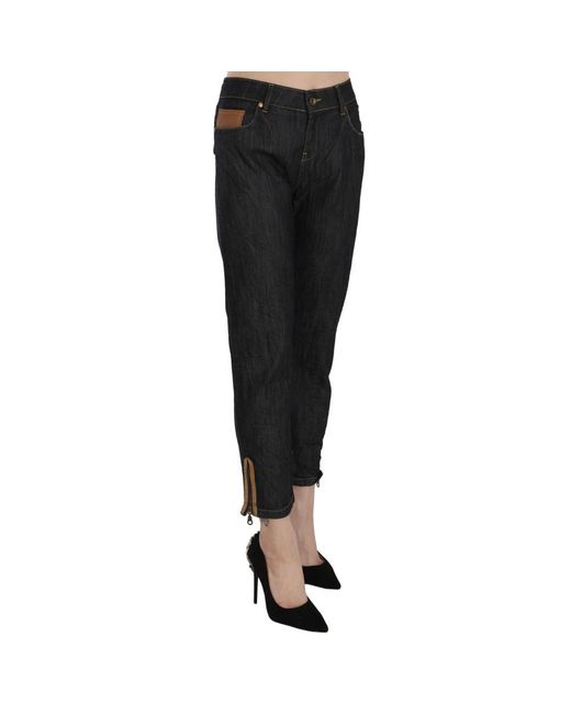 Plein Sud Black Cropped Jeans