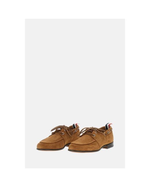 Thom Browne Brown Boat Shoes