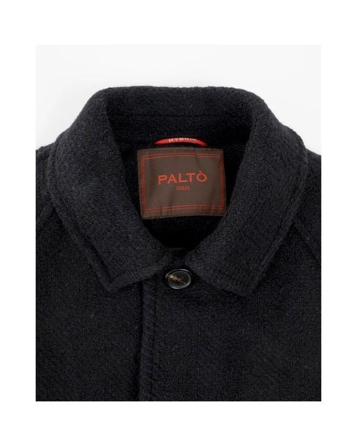 Paltò Black Single-Breasted Coats for men