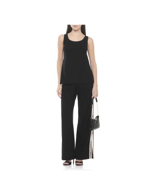 Elisabetta Franchi Black Sleeveless Tops