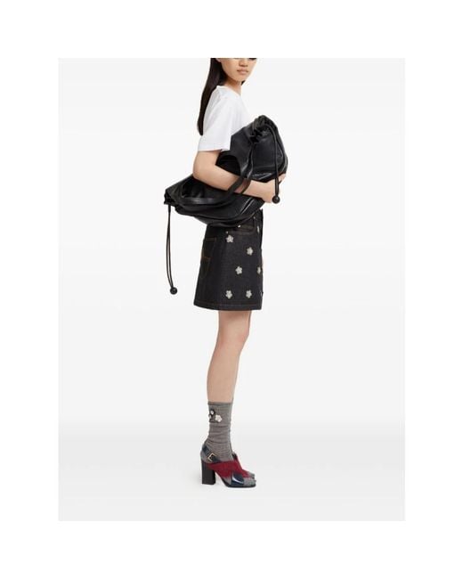 Marni Black Denim Skirts