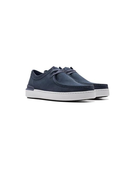 Clarks Blue Laced Shoes for men