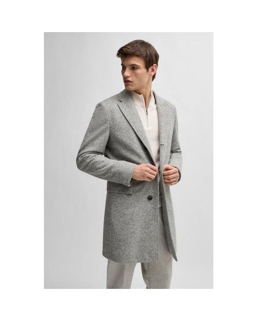 HUGO Single-Breasted Coats in het Gray voor heren