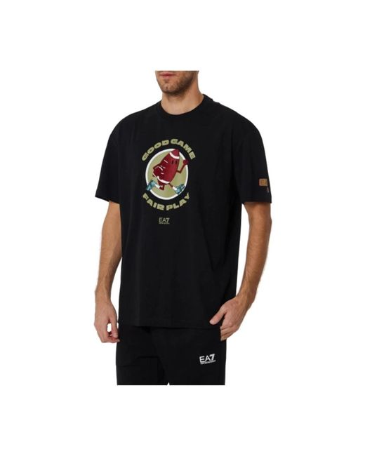 EA7 Black T-Shirts for men