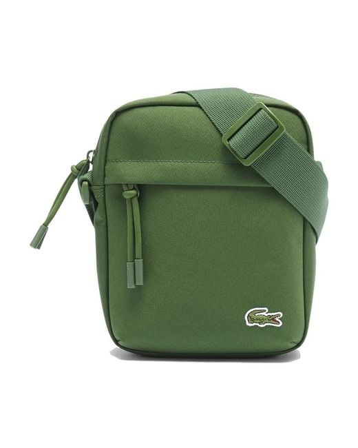 【LACOSTE】NOMOGRAMME Flap Messenger Bag_NU4838M (GREEN) Lacoste Messenger Bags in Green for Men | Lyst