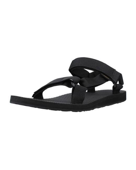 Flat Sandals Teva pour homme en coloris Black